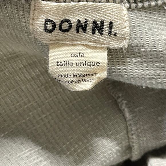 DONNI Ribbed Sweater Cardigan Womens One Size Gray Beige Long Length Pockets - Picture 5 of 6